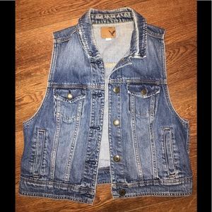 American Eagle Outfitters Denim Vest (size:L)